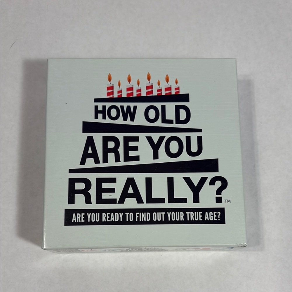 Fun Age Guessing Card Game - Black and Red